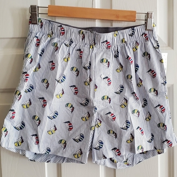 NWT J. Crew Printed boxers in Boat print size Small - Picture 1 of 5